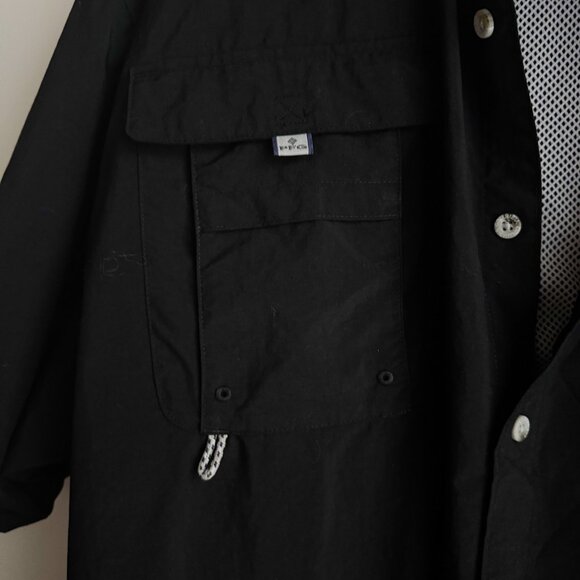 Columbia PFG Performance Fishing Gear Black Nylon Men's Shirt 4XL - Picture 2 of 8